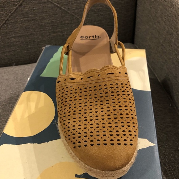 Earth espadrilles Buran Azalea in Bone Brown size 7.5 - Picture 2 of 7